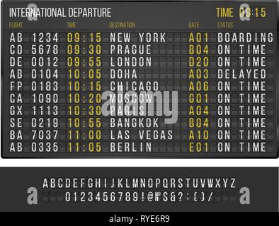 Table airport Stock Vector