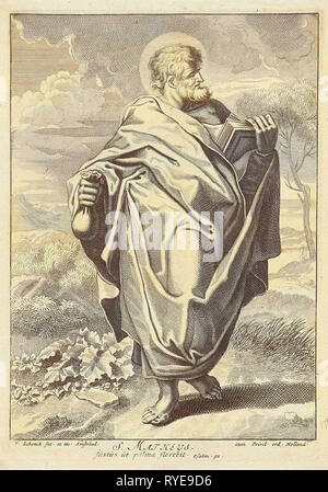 Apostle Matthew, Pieter Schenk (I), 1670 - 1711 Stock Photo