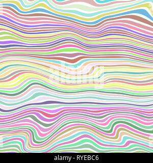 Colorful Striped Pattern. Wavy Colored Ribbons. Curvy Lines Texture. Stock Vector