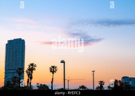 Tel Aviv, Israel. Skyline at dawn Stock Photo