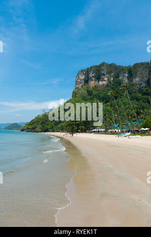 Empty Centara Grand beach near Ao Nang, Krabi province, Thailand Stock Photo