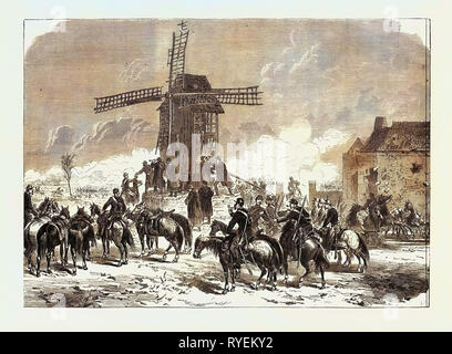 Franco-Prussian War: General Faidherbe at Moulin De Tout-Vent During the Battle of Saint-Quentin, January 19, 1870 Stock Photo