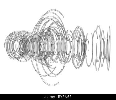 Abstract futuristic HUD object. Vector Stock Vector