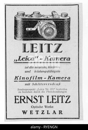 advertising, photography, advertisement for the Leitz 