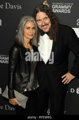 2019 Pre-GRAMMY Gala & GRAMMY Salute to Industry Icons held at the Beverly Hilton Hotel in Beverly Hills, California.  Featuring: Weird Al Yankovic, wife Suzanne Yankovic Where: Los Angeles, California, United States When: 09 Feb 2019 Credit: Adriana M. Barraza/WENN.com Stock Photo