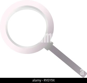 Magnifying loupe icon. Search symbol Vector illustration on white background. Stock Vector