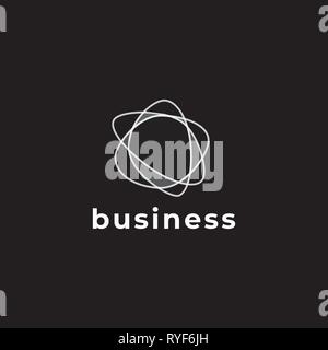 Nest vector logo . Business logo. Circles emblem Stock Vector