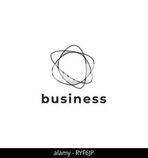 Nest vector logo . Business logo. Circles emblem Stock Vector