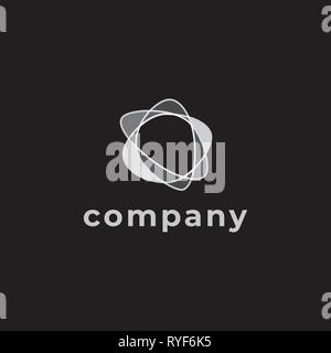 Nest vector logo . Business logo. Circles emblem Stock Vector