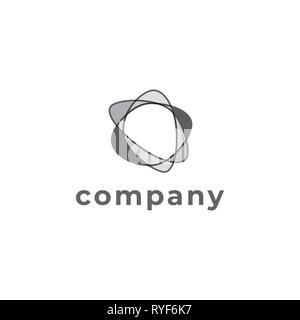 Nest vector logo . Business logo. Circles emblem Stock Vector