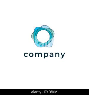 Nest vector logo . Business logo. Circles emblem Stock Vector