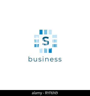 S letter business vector logo. S letter geometric emblem Stock Vector
