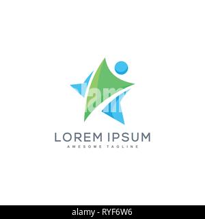 Start People Concept illustration vector Design template. Suitable for Creative Industry, Multimedia, entertainment, Educations, Shop, and any related Stock Vector