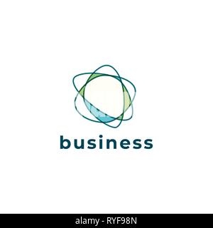 Nest vector logo . Business logo. Circles emblem Stock Vector