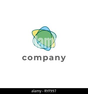 Nest vector logo . Business logo. Circles emblem Stock Vector
