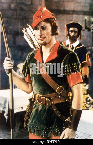 ERROL FLYNN, THE ADVENTURES OF ROBIN HOOD, 1938 Stock Photo