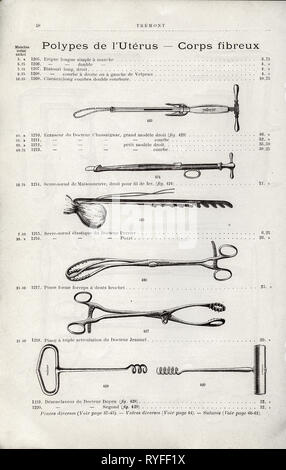 L'Arsenal de L'Art Medical | Antique French catalog of medical supplies circa 1899 Stock Photo