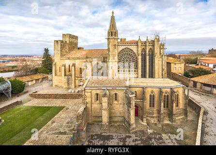 Basilica Saint Nazaire - 12th-century gothic style church in Carcassonne, France Stock Photo
