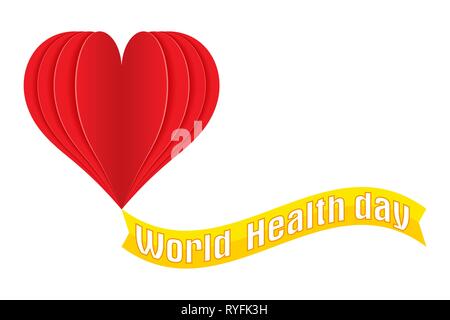 world health day logo text banner vector illustration vector illustration isolated on white background Stock Vector