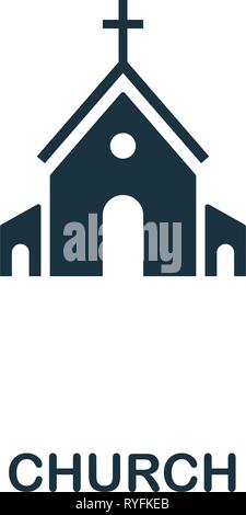 Church icon. Creative element design from easter icons collection. Pixel perfect Church icon for web design, apps, software, print usage Stock Vector
