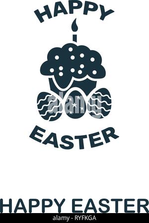 Happy Easter icon. Creative element design from easter icons collection. Pixel perfect Happy Easter icon for web design, apps, software, print usage Stock Vector