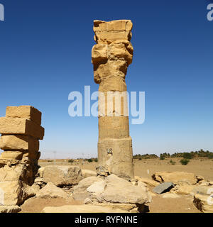 in africa sudan soleb  the antique temple of the black pharaohs in the middle of the desert Stock Photo
