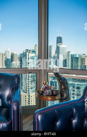 Interior of designer condominium in the Streeterville neighborhood Stock Photo