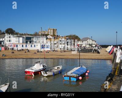 Broadstairs harbour and Dickens Bleak House, Broadstairs, Kent, England Stock Photo