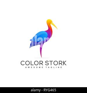 Stork Concept illustration vector template. Suitable for Creative Industry, Multimedia, entertainment, Educations, Shop, and any related business Stock Photo