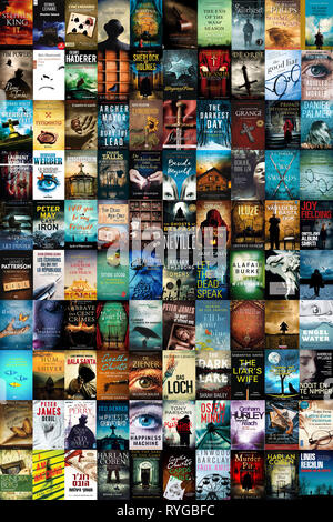 background of many book covers Stock Photo