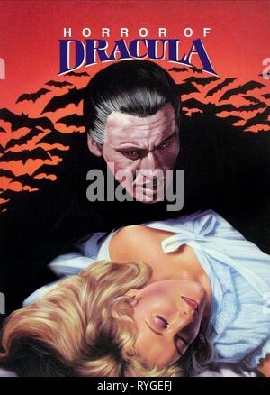 PETER CUSHING, MELISSA STRIBLING POSTER, DRACULA, 1958 Stock Photo