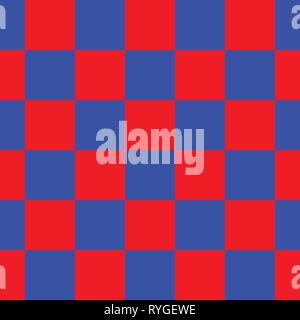 Red and Blue Checkered Seamless Repeating Pattern Background Vector Illustration Stock Vector
