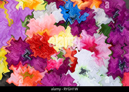 abstract background of colored cubes attire bedding carpet Stock Photo