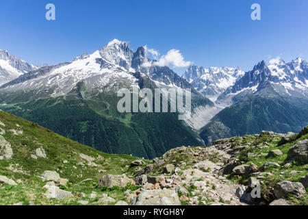The great peaks of the Mont Blanc massif . Alps Stock Photo - Alamy