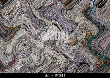 Abstract multicolor background element on black. Fractal graphics. omposition of glowing lines and mption blur traces. Movement and innovation concept Stock Photo