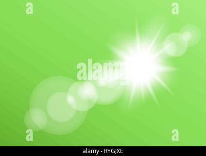 lens light bokeh green background Stock Vector