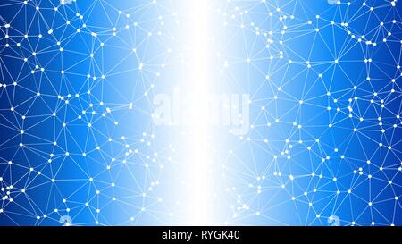 Technology science vector idea, abstract triangles and dots Stock Vector