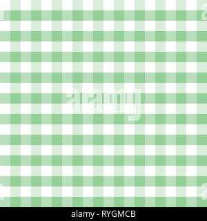 Green and white plaids seamless pattern. Checkered seamless vector pattern. Great for backgrounds, fabric, packaging, and all kind of paper projects Stock Vector