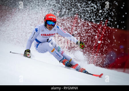 Italy's Federica Brignone competes in the Alpine Skiing World Cup event (women's giant slalom) in Spindleruv Mlyn, Czech Republic, March 9, 2019. (CTK Stock Photo