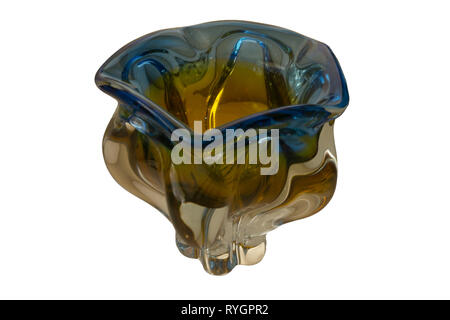 Glass vase, collage, on isolated white background Stock Photo