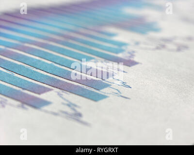 Concept image of data collection and statistical work:the business graph Stock Photo