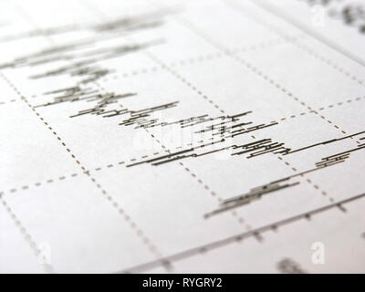 Concept image of data collection and statistical work:the business graph Stock Photo