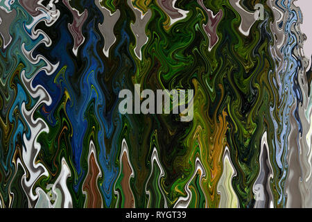 Lots of bright messy colorful clothing, abstract background Stock Photo
