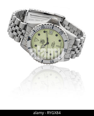 Tag Heuer divers watch with full face luminous dial from the late