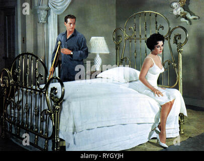 ELIZABETH TAYLOR, PAUL NEWMAN, CAT ON A HOT TIN ROOF, 1958 Stock Photo