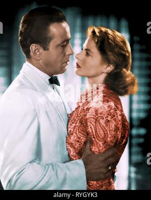 HUMPHREY BOGART, INGRID BERGMAN, CASABLANCA, 1942 Stock Photo