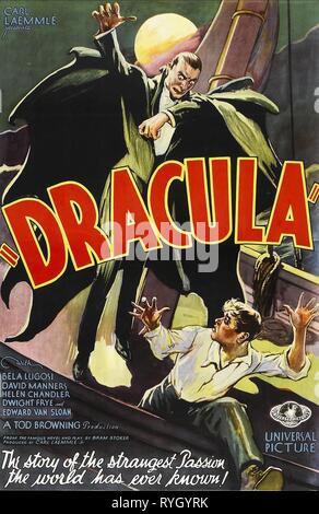 MOVIE POSTER, DRACULA, 1931 Stock Photo