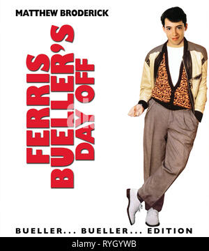 MATTHEW BRODERICK POSTER, FERRIS BUELLER'S DAY OFF, 1986 Stock Photo