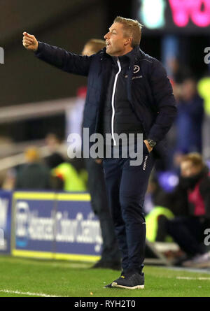 Birmingham City manager Garry Monk gestures on the touchline during the Sky Bet Championship match at St Andrew's Trillion Trophy Stadium, Birmingham. Stock Photo