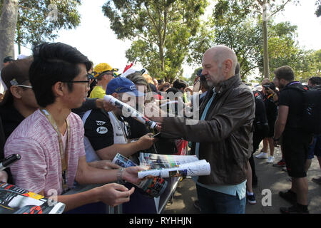 Melbourne, Australia. 14th Mar, 2019. Photo4/LaPresse 14/03/2019 Melbourne, Australia Sport Grand Prix Formula One Australia 2019 In the pic: Adrian Newey (GBR), Red Bull Racing Technical Operations Directo Credit: LaPresse/Alamy Live News Stock Photo